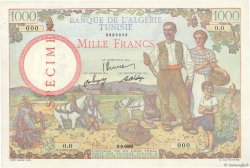 1000 Francs Spécimen TUNISIE  1946 P.26s SPL+