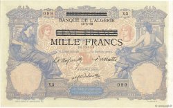 1000 Francs sur 100 Francs TUNISIA  1943 P.31 AU