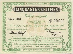 50 Centimes TUNISIE  1918 P.35 NEUF