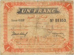 1 Franc TUNISIE  1918 P.40 TB