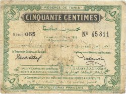 50 Centimes TUNISIE  1919 P.45a TB