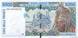5000 Francs WEST AFRIKANISCHE STAATEN  2002 P.613Hk fST+