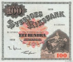 100 Kronor SUÈDE  1959 P.48a SUP+