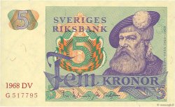 5 Kronor SUÈDE  1968 P.51a
