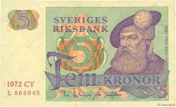 5 Kronor SWEDEN  1972 P.51c UNC-