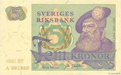 5 Kronor SUÈDE  1981 P.51d TTB+
