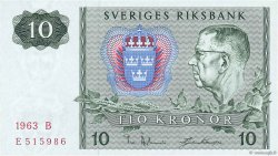 10 Kronor SUÈDE  1963 P.52a pr.NEUF