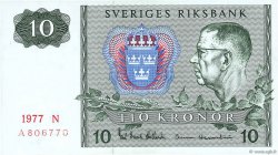 10 Kronor SUÈDE  1977 P.52d NEUF