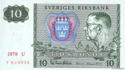10 Kronor SWEDEN  1979 P.52d UNC-
