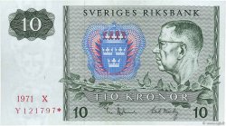 10 Kronor SUÈDE  1971 P.52cr1 SUP