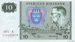 10 Kronor SUÈDE  1971 P.52cr1 SPL+