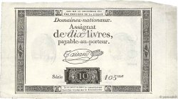 10 Livres FRANCE  1791 Ass.21a SPL