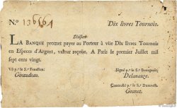 10 Livres Tournois typographié FRANCE  1720 Dor.22 TB