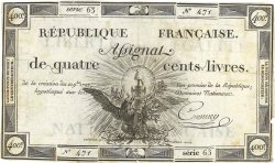 400 Livres FRANCE 1792 Ass.38a