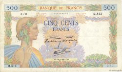500 Francs LA PAIX FRANCE  1940 F.32.05 TB+