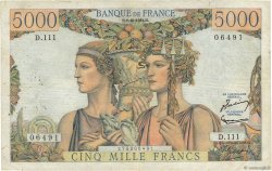 5000 Francs TERRE ET MER FRANCE  1952 F.48.07 TB