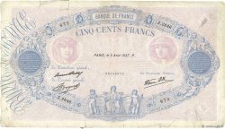 500 Francs BLEU ET ROSE modifié FRANCE  1937 F.31.01 B