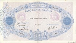 500 Francs BLEU ET ROSE modifié FRANCE  1938 F.31.20 TTB