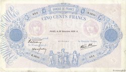 500 Francs BLEU ET ROSE modifié FRANKREICH  1939 F.31.54