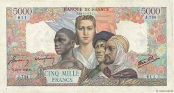 5000 Francs EMPIRE FRANÇAIS FRANCE  1945 F.47.31 pr.TTB