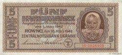 5 Karbowanez UKRAINE  1942 P.051 SUP+