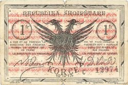 1 Franc ALBANIE  1917 PS.146c TB