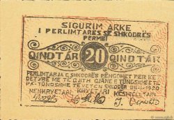 20 Qindtar ALBANIE  1920 PS.173 SPL
