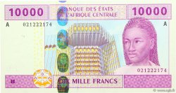 10000 Francs ZENTRALAFRIKANISCHE LÄNDER  2002 P.410A ST