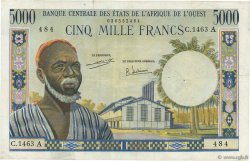 5000 Francs WEST AFRICAN STATES  1966 P.104Af VF