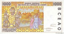 1000 Francs WEST AFRICAN STATES  1992 P.111Ab AU