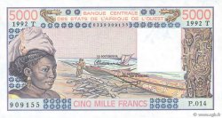 5000 Francs ESTADOS DEL OESTE AFRICANO  1992 P.808Tm SC