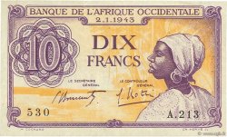 10 Francs AFRIQUE OCCIDENTALE FRANÇAISE (1895-1958)  1943 P.29