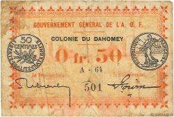 50 Centimes DAHOMEY  1917 P.01a B+