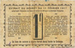 1 Franc DAHOMEY  1917 P.02a TB+