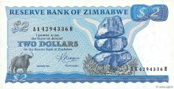 2 Dollars ZIMBABWE  1983 P.01c