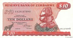 10 Dollars ZIMBABWE  1983 P.03d