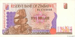 5 Dollars ZIMBABWE  1997 P.05a TTB