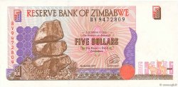 5 Dollars ZIMBABWE  1997 P.05b SUP