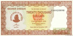 20000 Dollars ZIMBABWE  2003 P.23d q.FDC