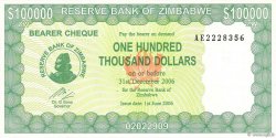 100000 Dollars ZIMBABWE  2006 P.32