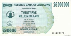 25 Millions Dollars ZIMBABWE  2008 P.56 NEUF