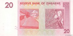 20 Dollars SIMBABWE  2007 P.68 fST+