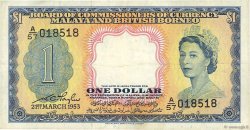 1 Dollar MALAISIE et BORNEO BRITANNIQUE  1953 P.01a TTB
