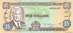 5 Dollars JAMAICA  1991 P.70d FDC