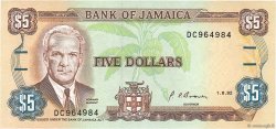 5 Dollars JAMAICA  1992 P.70d