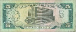 5 Dollars LIBERIA  1989 P.19 TB
