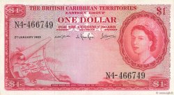 1 Dollar CARAÏBES  1963 P.07c TTB+
