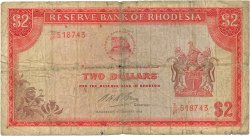 2 Dollars RHODÉSIE  1972 P.31f pr.B