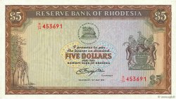 5 Dollars RHODÉSIE  1979 P.40a NEUF