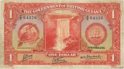 1 Dollar GUYANA  1938 P.12b TB